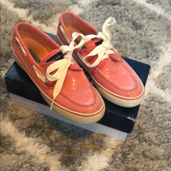 Sperry Shoes - ❄️Coral sparkly SPERRY shoes
